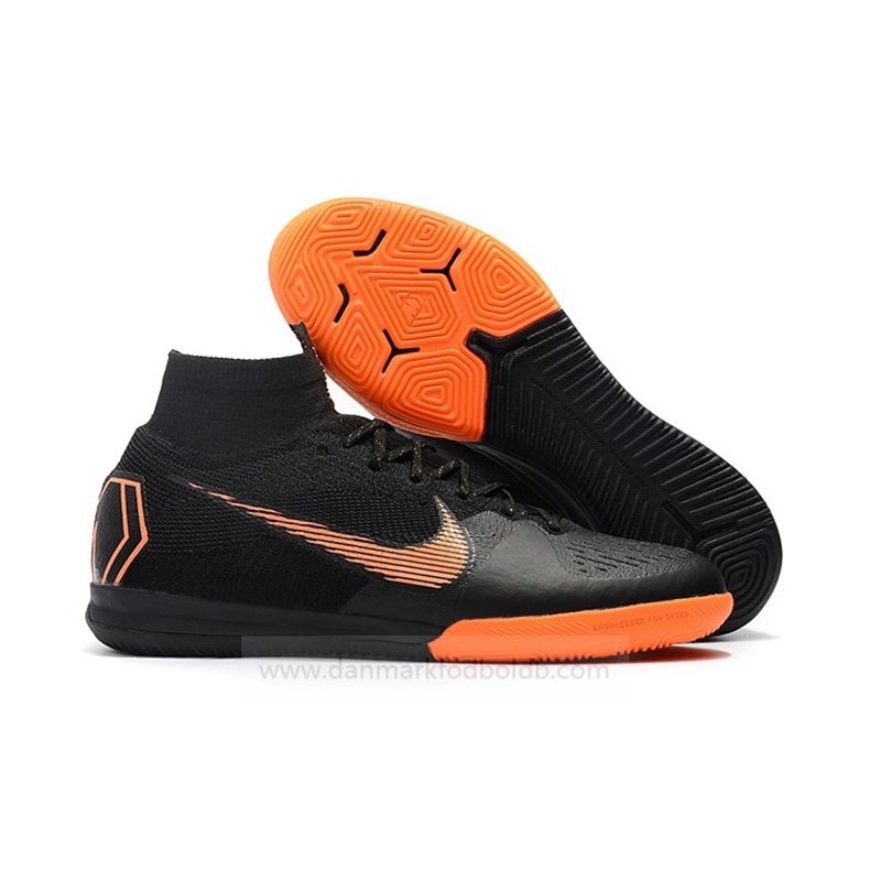 Nike Mercurial Superflyx VI Elite IC Børn – Sort Orange